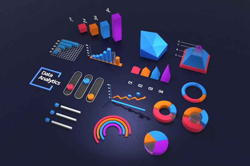 Three-dimensional data analytics dashboard render